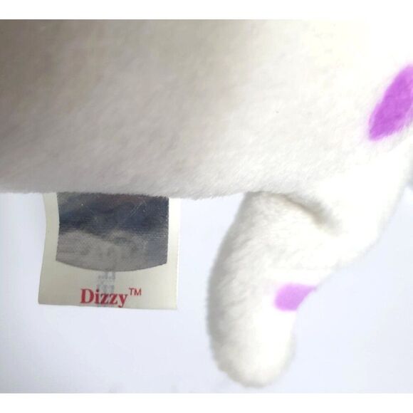 Ty Beanie Baby Dizzy Dalmatian Dog 8" Black Ears Colored Spots Plush 2000 - Picture 8 of 9